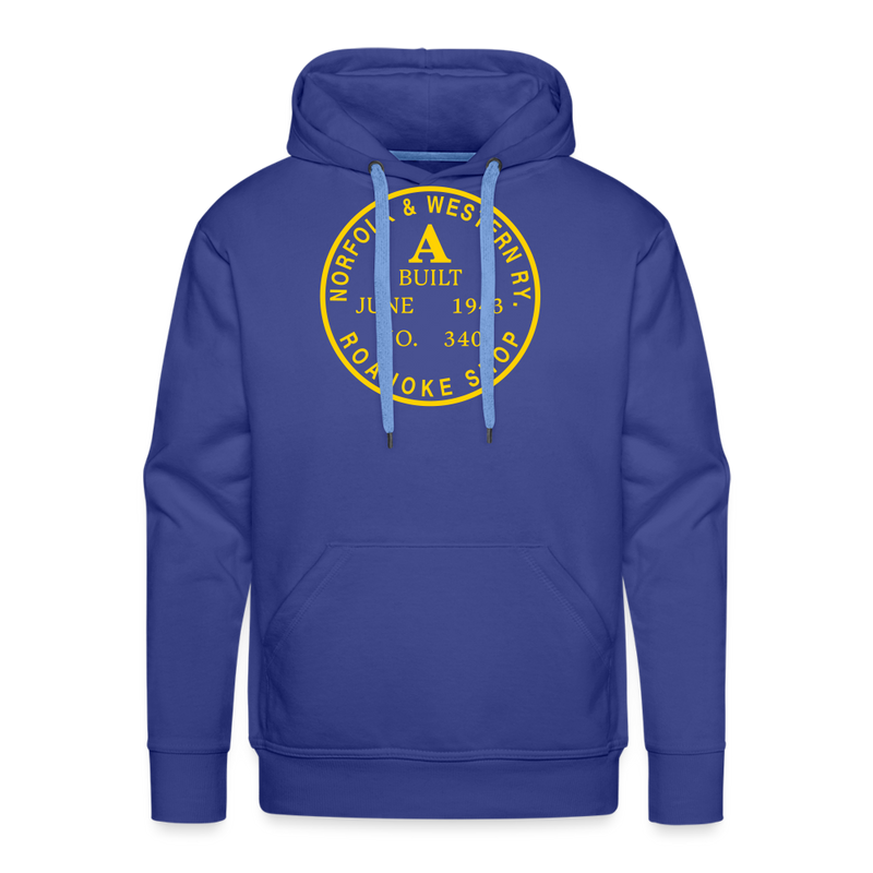 Norfolk & Western Class A Builder's Plate - Men’s Premium Hoodie - royal blue