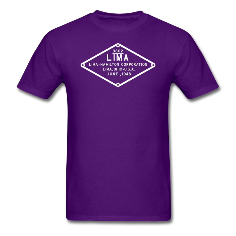 Lima Builder's Plate White Print - Unisex Classic T-Shirt - purple