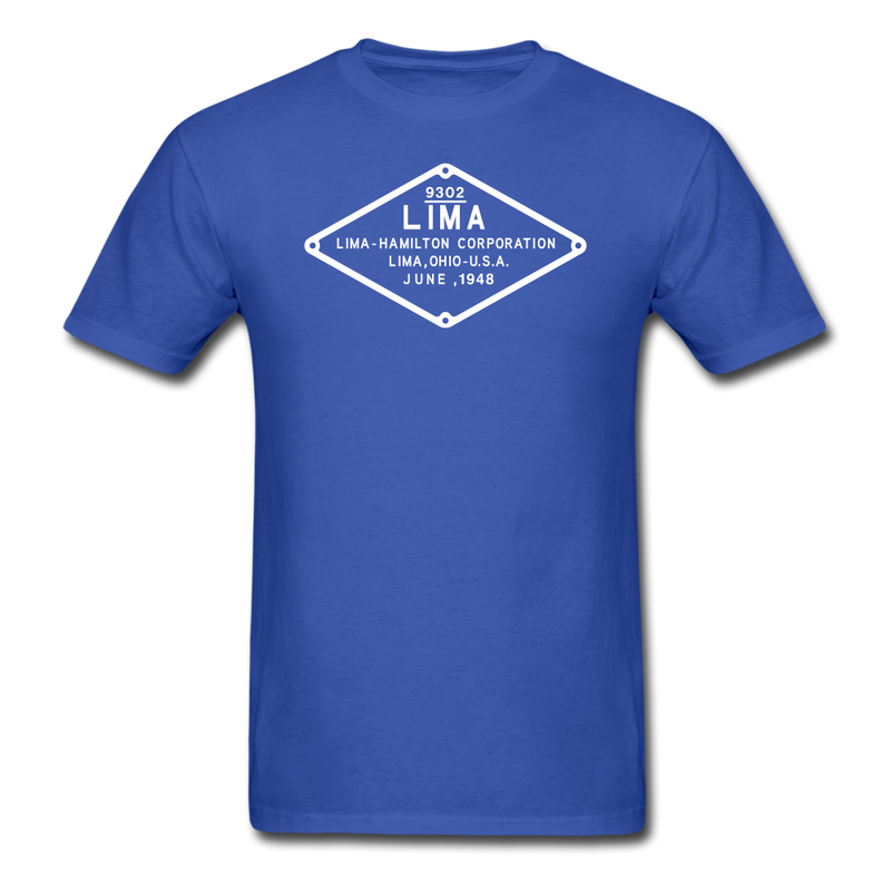 Lima Builder's Plate White Print - Unisex Classic T-Shirt - royal blue