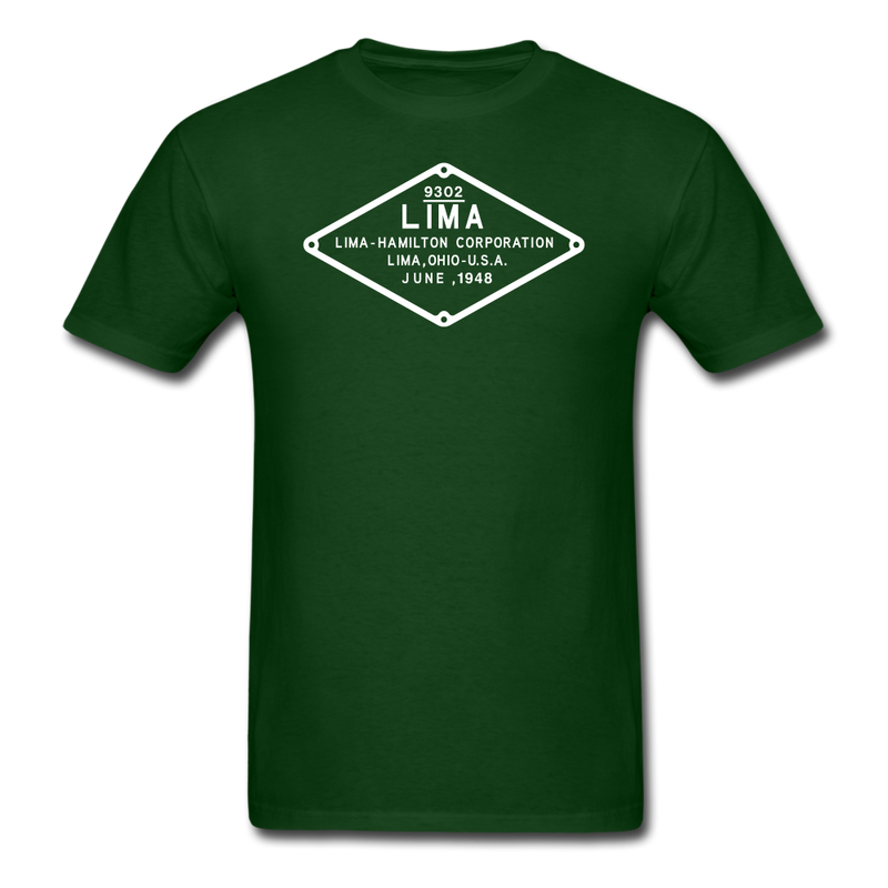 Lima Builder's Plate White Print - Unisex Classic T-Shirt - forest green