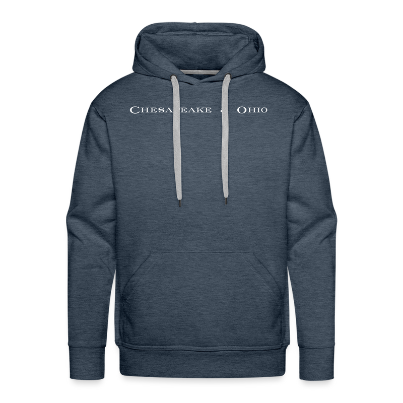 Chesapeake & Ohio - Men’s Premium Hoodie - heather denim