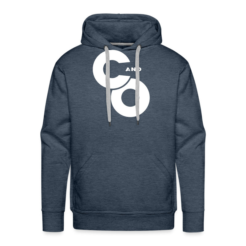 C and O Logo - Men’s Premium Hoodie - heather denim