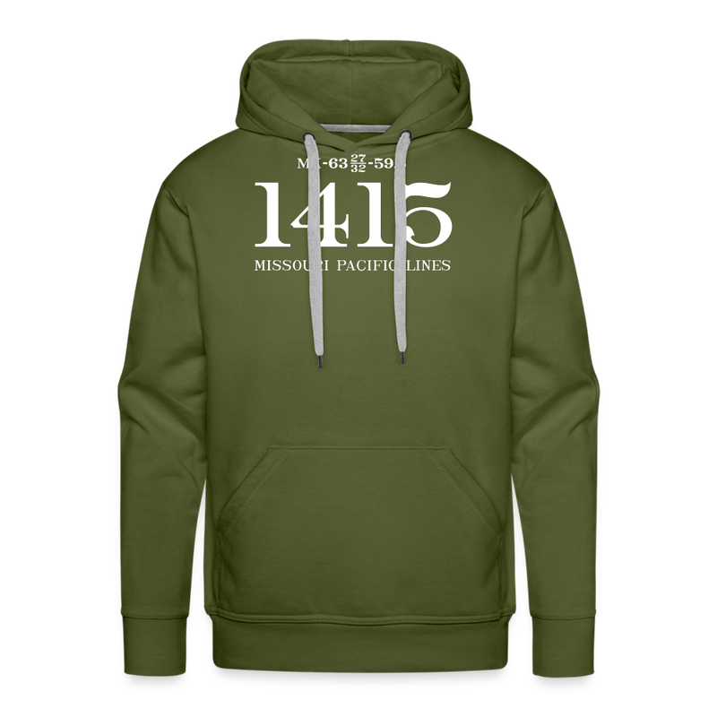 Missouri Pacific Lines Cab Info - Men’s Premium Hoodie - olive green