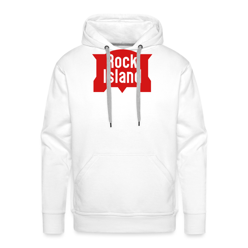 Rock Island Logo - Men’s Premium Hoodie - white