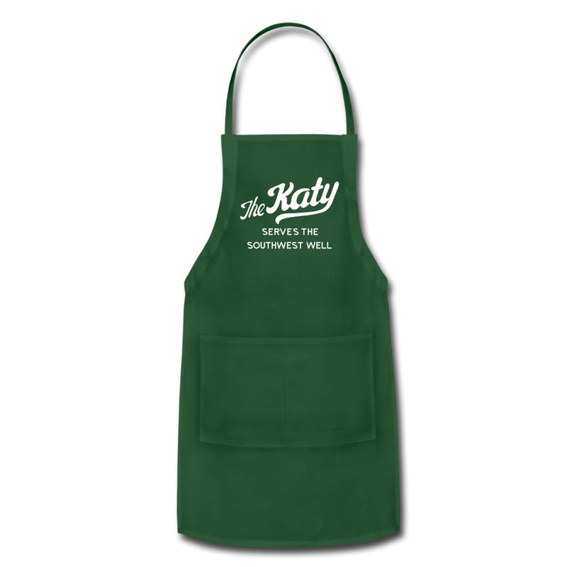 The Katy Serves the Southwest Well - Adjustable Apron - forest green