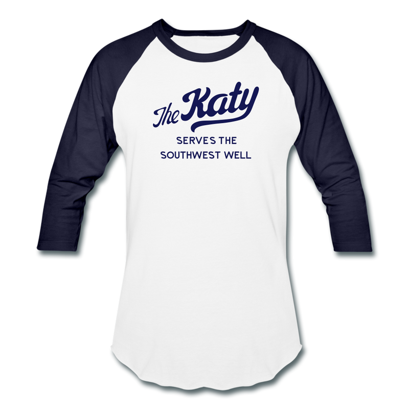 The Katy Serves the Southwest Well - Baseball T-Shirt - white/navy