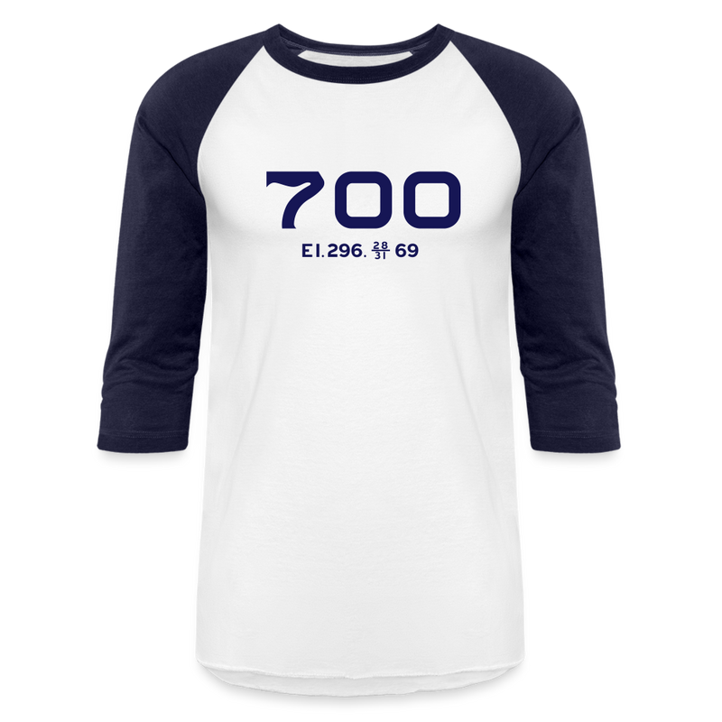 SP&S 700 Cab Info - Baseball T-Shirt - white/navy