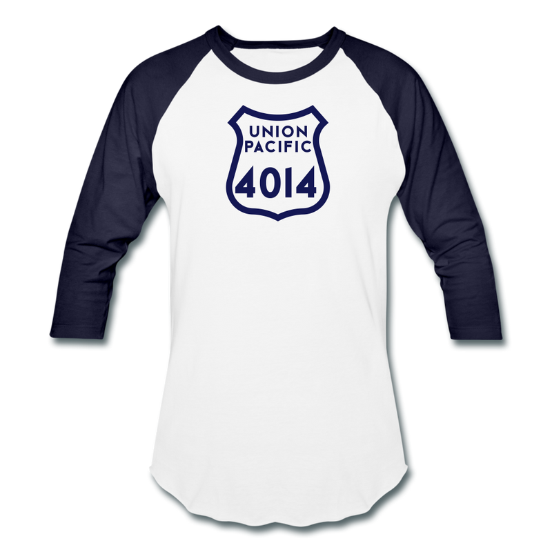 Union Pacific Big Boy 4014 - Baseball T-Shirt - white/navy