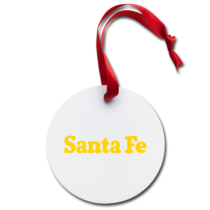 Santa Fe Holiday Ornament - white