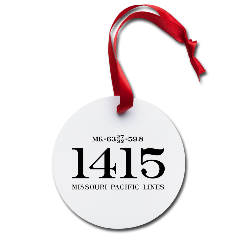 Missourci Pacific Lines Cab Info Holiday Ornament - white