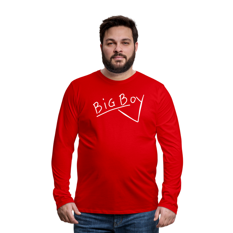 Union Pacific Big Boy Chalk Scrawl - Men's Premium Long Sleeve T-Shirt - red