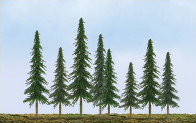 JTT Trees & Shrubs 92026 Spruce 2' to 4' N Scale 36pk