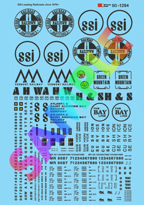 Microscale Industries 60-1294 SSI Leasing Railroad -- Rolling Stock Circa 1970+, N Scale