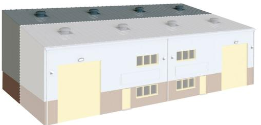 Peco 552-SSM315 Industrial/Retail Unit Extension Kit - Wills -- Fits Concrete Industrial/Retail Building Made Using