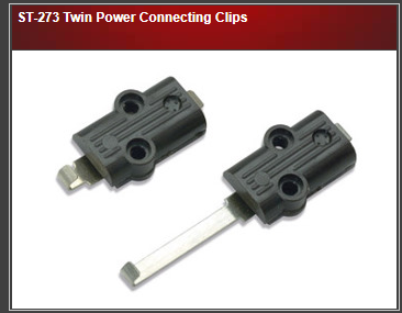 Peco 552-ST273 Twin Power Connecting Clips, HO