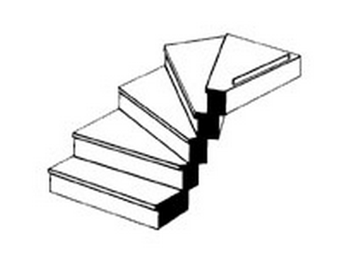 Plastruct 90944 STAR-24 STAIRCASE RIGHT, G Scale
