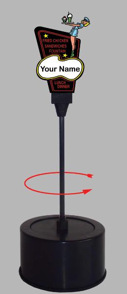 Miller Engineering Animations 55085 Drive-In Rotating Sign, HO and O Scales