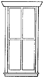 San Juan Details (formerly Grandt Line) 3706 Station Windows -- Four-Pane 30 x 69", O Scale