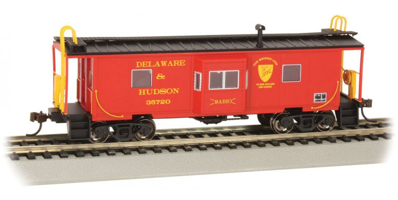 Bachmann 73207 Steel Bay-Window Caboose - Ready to Run - Silver Series(R) -- Delaware & Hudson 35720, HO Scale