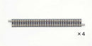 TomyTec Co LTD 18063 Straight Track S158.5 - Fine Track -- 6-1/4 158.5mm pkg(4), N Scale