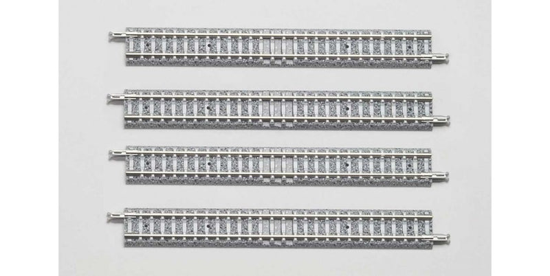 TomyTec Co LTD 10111 Straight Track with Concrete Ties S140 - Fine Track -- 5-1/2"  140mm pkg(4), N Scale