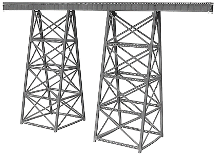 Micro Engineering 75518 Tall Steel Viaduct -- 15 x 8.1" 38.1 x 20.6cm, N Scale