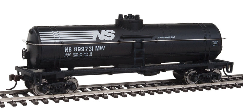 WalthersTrainline 931-1447 Tank Car - Ready to Run -- Norfolk Southern (black, white), HO Scale