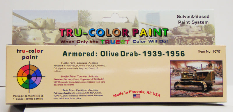 Tru-Color Paint 10701 OLIVE DRAB SET, ARMOR