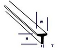 Plastruct 90566 TFS-8 5pk STYRENE TEE 1/4