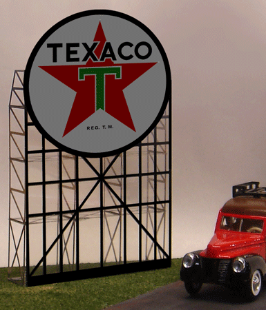 Miller Engineering Animation 5181 Texaco Animated Billboard, Large