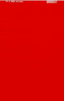 Microscale Industries TF-5 Trim Film Solid Color Decal Sheet -- Red, All Scales