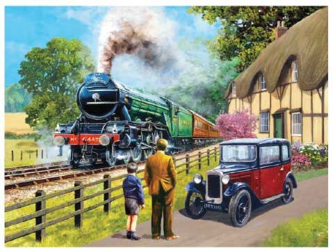 Train Enthusiast Vendors 3713 The Flying Scotsman Puzzle -- 1000 Pieces, 20 x 27"