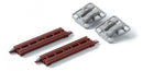 TomyTec Co LTD 3247 Through Girder Bridge 2-Pack - Fine Track -- Red, 2.75" 70mm, N Scale