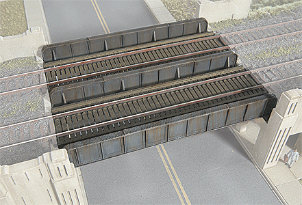 Walthers Cornerstone 933-3820 Through Plate-Girder Bridge -- Kit - 3-5/8 x 3-1/8 x 5/8"  9.2 x 7.9 x 1.5cm, N Scale