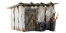 Woodland Scenics WOO5056 Tin Shack - Built-&-Ready(R) Landmark Structures(R) -- Assembled - 1-11/16 x 1 1/2 x 1 1/8" 4.28 x 3.81 x 2.85 cm, HO Scale