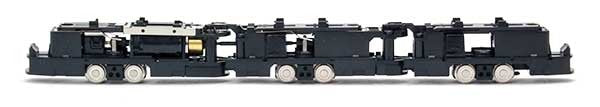 TomyTec Co LTD 268710 TM-LRT04 Power Chassis Long - Standard DC -- 3-Truck, 118.2mm Wheelbase to Outer Truck Centers, N Scale