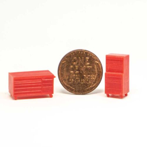 All Scale Miniatures 870948 Tool Chest Set -- 1 Each Short and Tall, HO Scale