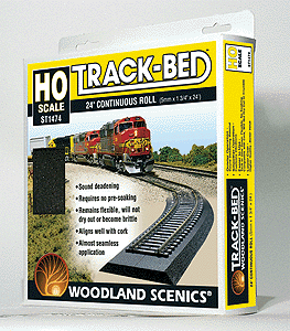 Woodland Scenics ST1474 Track-Bed Roadbed Material -- Continuous Roll - 24' 7.3m - HO Scale, HO Scale