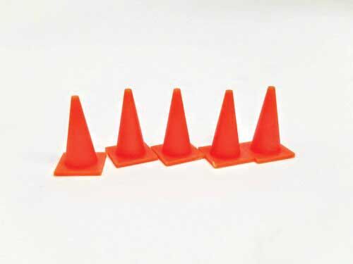 All Scale Miniatures 1600661 Traffic Cones pkg(5), N Scale
