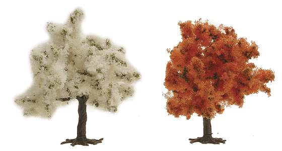 Busch Gmbh & Co Kg 6843 Trees -- Red Tree - 75mm - Package of 2, HO Scale