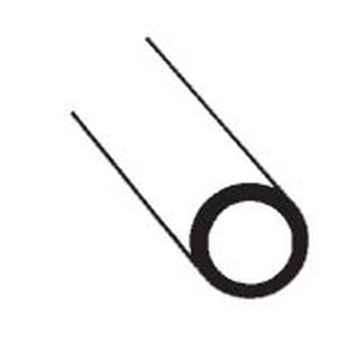 Plastruct 90607 TBFS-10 6pk STYRENE TUBING 5/1