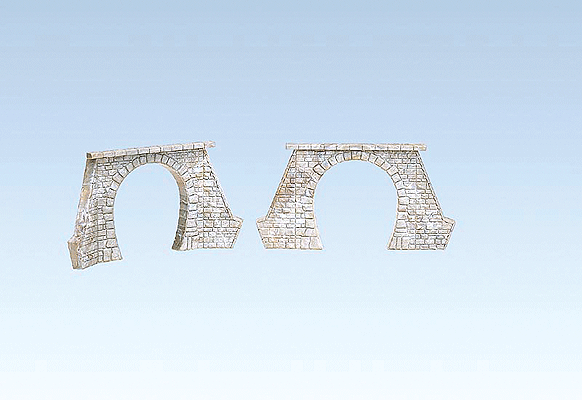 Faller Gmbh 120561 Tunnel Portals - 1 Track pkg(2) -- Low Clearance for Steam Era - 2-3/4" 7.2cm Clearance, HO Scale