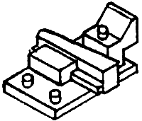 Details West 919 Turnout Rail Braces pkg(12) - Adjustable, HO Scale