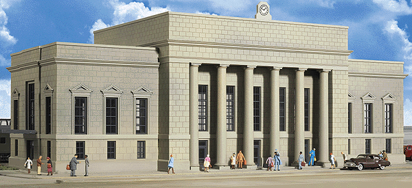 Walthers Cornerstone 933-3257 Union Station -- Kit - 16 x 6 x 5-1/2" 40 x 15 x 16.2cm, N Scale