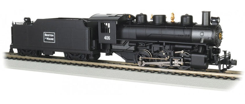 Bachmann 50406 USRA 0-6-0 with Short-Haul Tender - Standard DC with Smoke -- Boston & Maine 406 (black), HO Scale