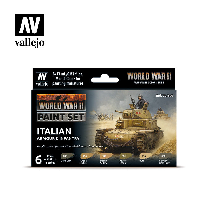 Vallejo Acrylic Paints 70209 WWII Italian Armour & Infantry