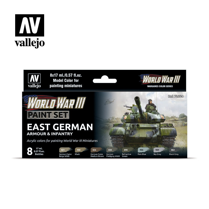 Vallejo Acrylic Paints 70224 WWIII East German Armour & Infantry