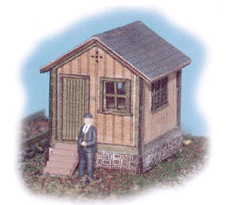 The N Scale Architect 10008 Waterville Switchman's Shanty -- Kit - 1 x 3/4 x 1" 2.5 x 1.9 x 2.5cm, N Scale
