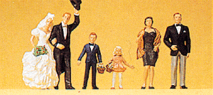 Wedding Participants pkg(6) -- Bride, Groom, Ring Bearer, Flower Girl & Two Guests, HO