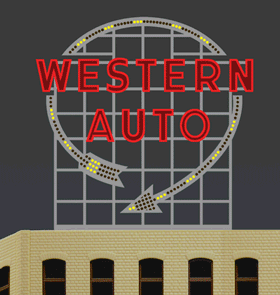 Miller Engineering Animation 2481 Western Auto Billboard, Large